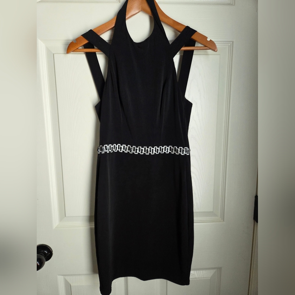 5 For 25 💥City Studio Black Sleeveless Dress with Silver Embellished Waist